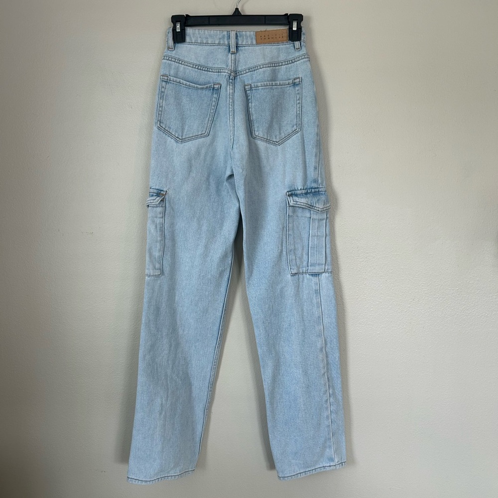 PacSun Light Blue 90’s Boyfriend Straight Leg Cargo jeans - Picture 5 of 8